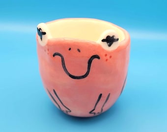 Frog Shot Glass - Cottagecore Kitchenware, Cute Animal Art