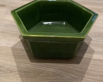 Vintage 1960s Haeger 291 Hexagon Bulb Succulent Planter 9” rare Drip Glaze