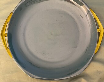 M.z. Altrohlau Czechoslavakia Handled 10” Cake Plate, Lustreware, Signed H.M. Cooper