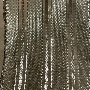 Silver Wired Ribbon~Christmas Hanukkah Semi Sheer Stripe Holiday Ribbon 1.5”