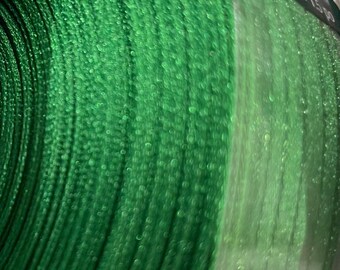 Green CHRISTMAS Ribbon! 1.5” CHRISTMAS Solid Green STRIPED Satin Wired Ribbon