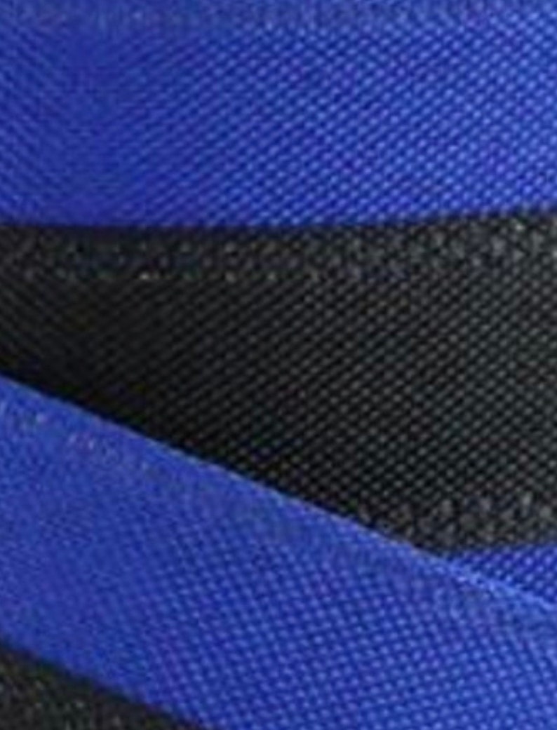 Ribbon Royal Blue and Black, Tri Color Ribbon, 1.5” X 5 Yards, Wired ...