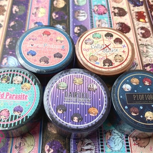 Otome Game Washi Tape Chibi Head Series