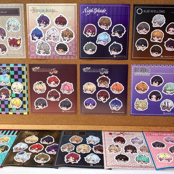 Otome Game Matte & Waterproof Vinyl Sticker Sheets