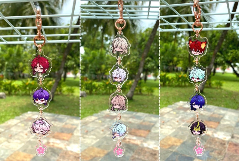 Otome Game Custom Made Acrylic Keychain Charms Etsy