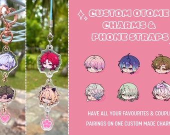 Otome Game Custom Made Acrylic Keychain Charms & Phone Straps