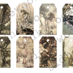 Arthur Rackham Tags - Ephemera, Junk Journal, Snail Mail, Printable ...