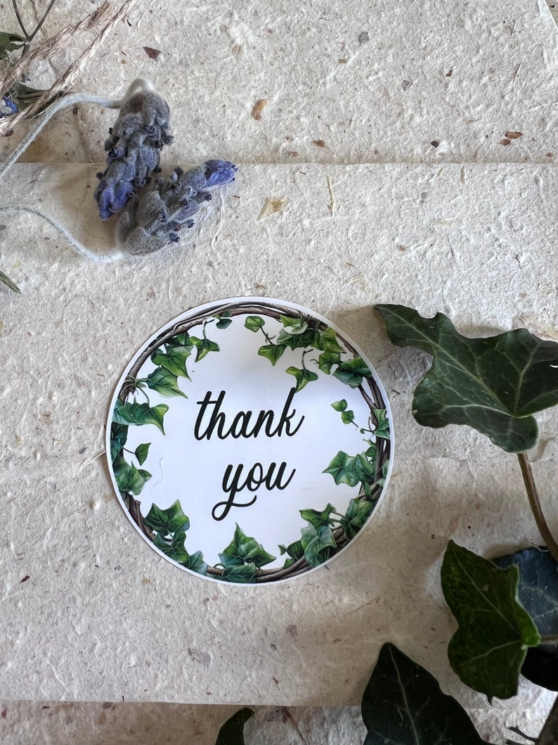 Thank You Stickers, Packaging, Ivy, Nature, Png, Small Business, Party ...