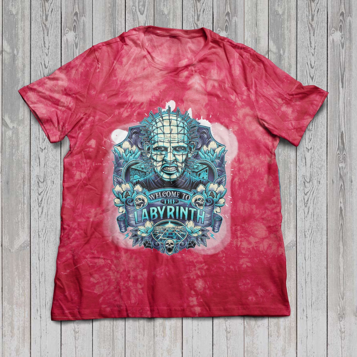Hellraiser Pinhead Shirt Welcome To Labyrinth Tie Dye | Etsy