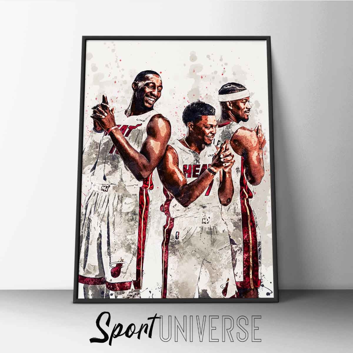BAOGELI Jimmy Butler Posters Basketball Wallpaper Canvas Wall Art Decor  Paintings Picture for Home Living Room Decoration Frame:12×18inch(30×45cm)