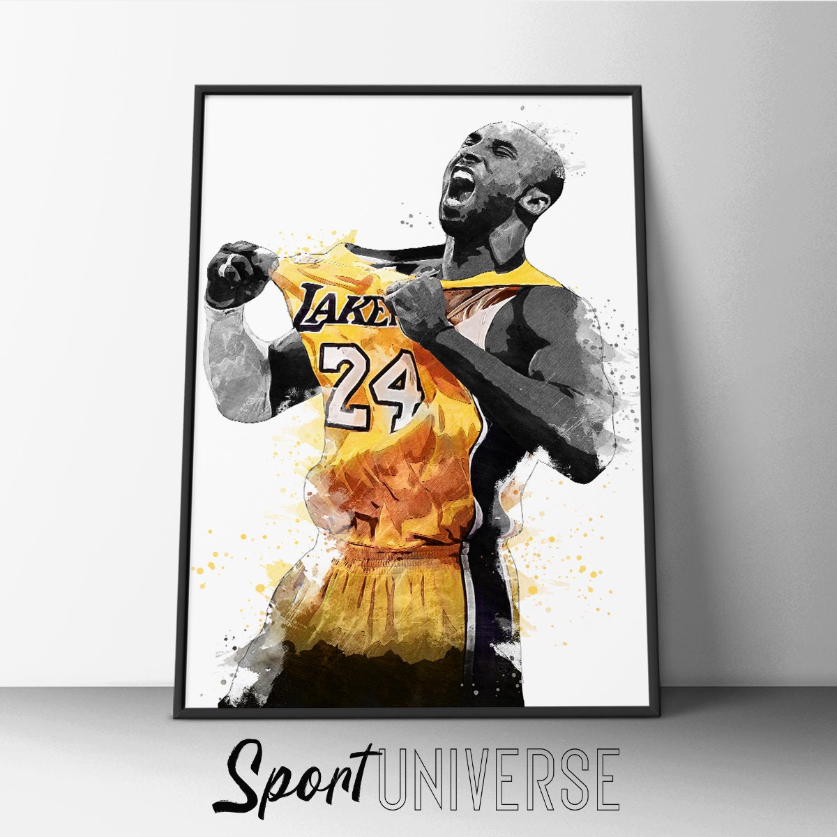 Kobe Bryant Poster Wall Art,Canvas Prints Laker Inspiring Quote Mamba  Picture Stretched and Framed R…See more Kobe Bryant Poster Wall Art,Canvas