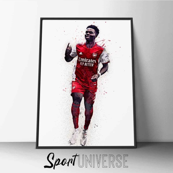 Saka Arsenal Wall Art Etsy