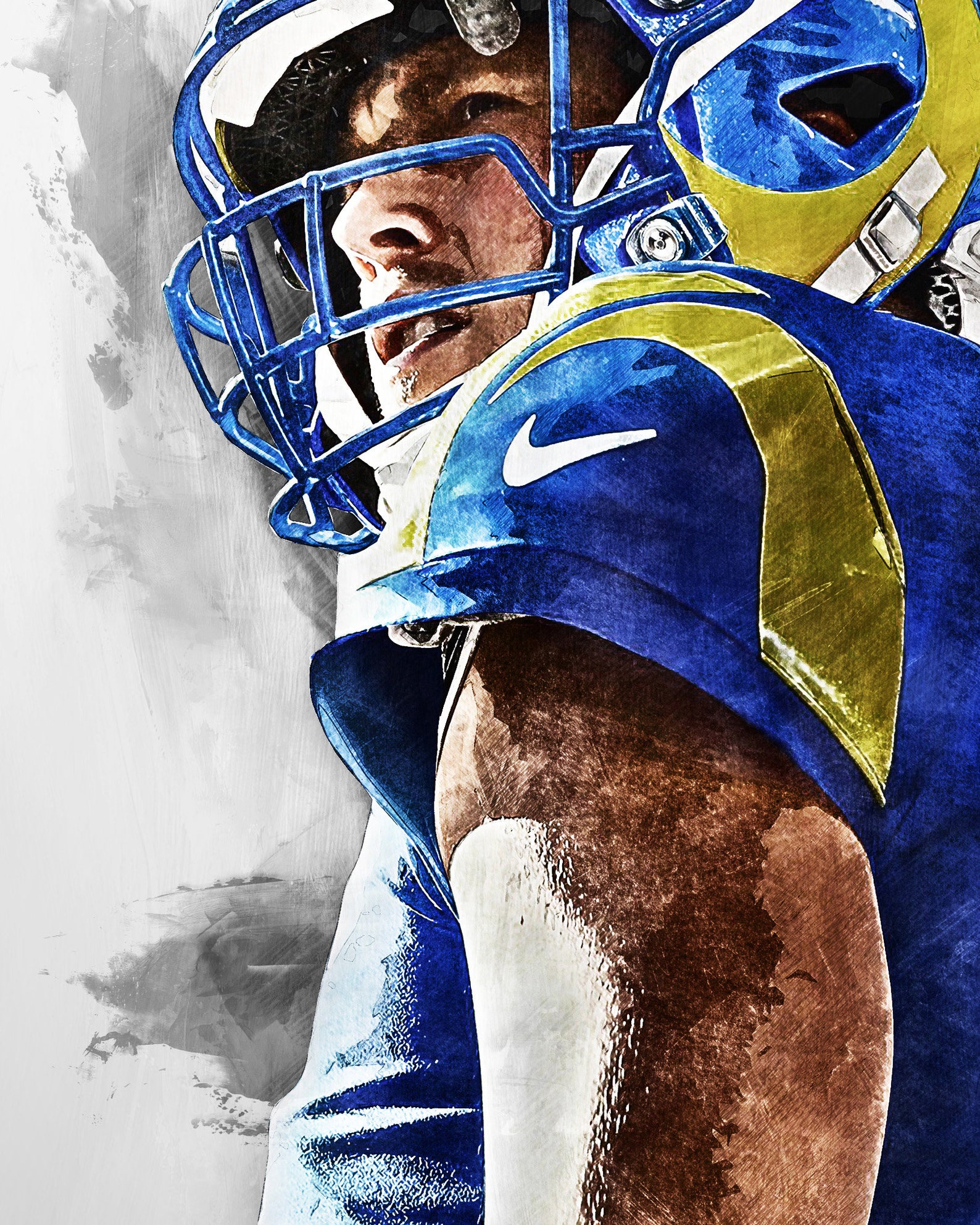 Matthew Stafford print Canvas print Los Angeles Rams poster | Etsy