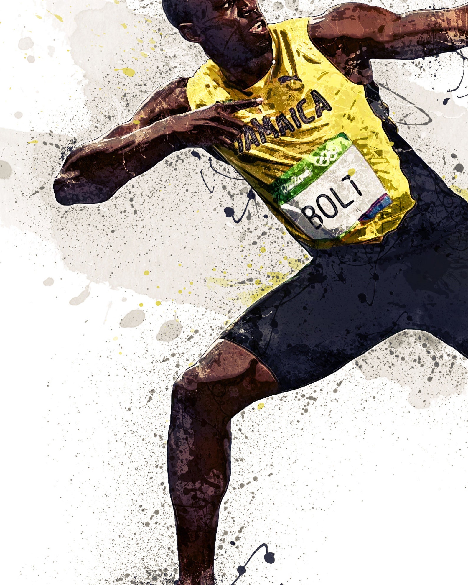 Usain Bolt Poster Usain Bolt Canvas Print Wall Art Man Cave Etsy