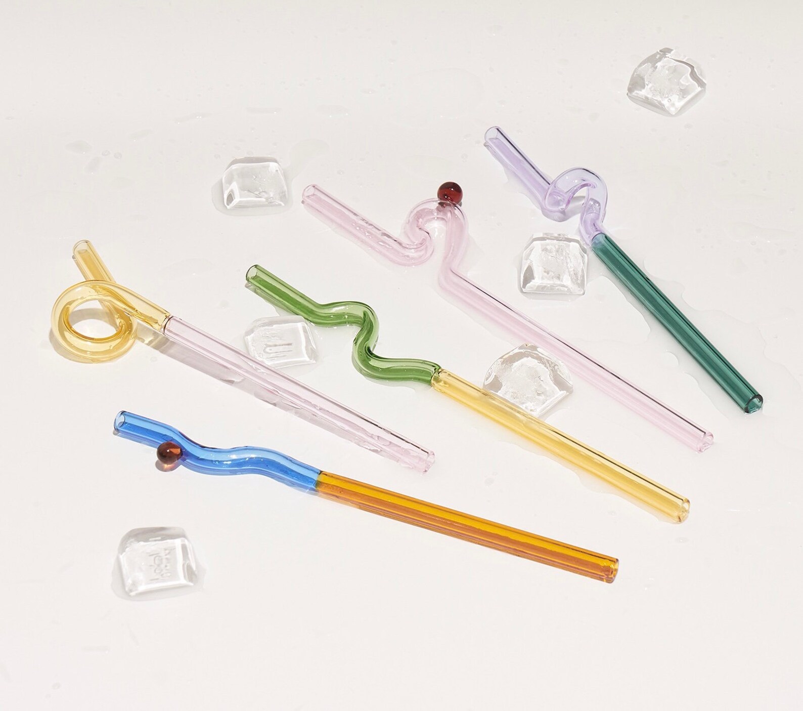 Colourful Spiral Glass Straws High Borosilicate Glass Straw Etsy UK