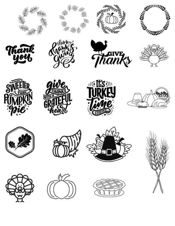 Thanksgiving SVG File Cricut Silhouette Cut File Vector - Etsy