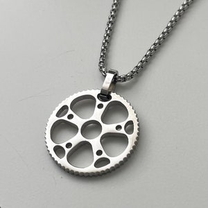 Bike Necklace, Bicycle Crank Pendant, Bike Sprocket Wheel, Bicycle Necklace, Bike, Mountain Bike, Road Bike, Bike pendant
