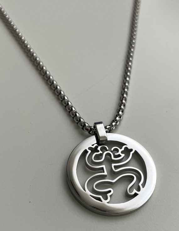 Coqui Taino Pendant: Stainless Steel Puerto Rican Frog Necklace