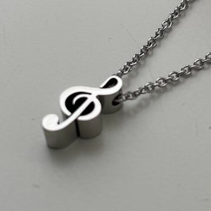 Music Note, Treble Clef Necklace, Music necklace, music note jewelry, Song Vibes, music gift, Music Symbol, Musician Gift, &quot;G&quot; Clef pendant