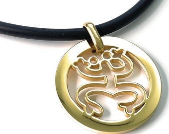 Coqui Taino Pendant, Boricua Stainless Steel Sol de Jayuya Necklace