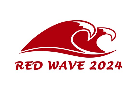 ejer Generalife vægt Red Wave 2024 Vinyl Decal - Etsy