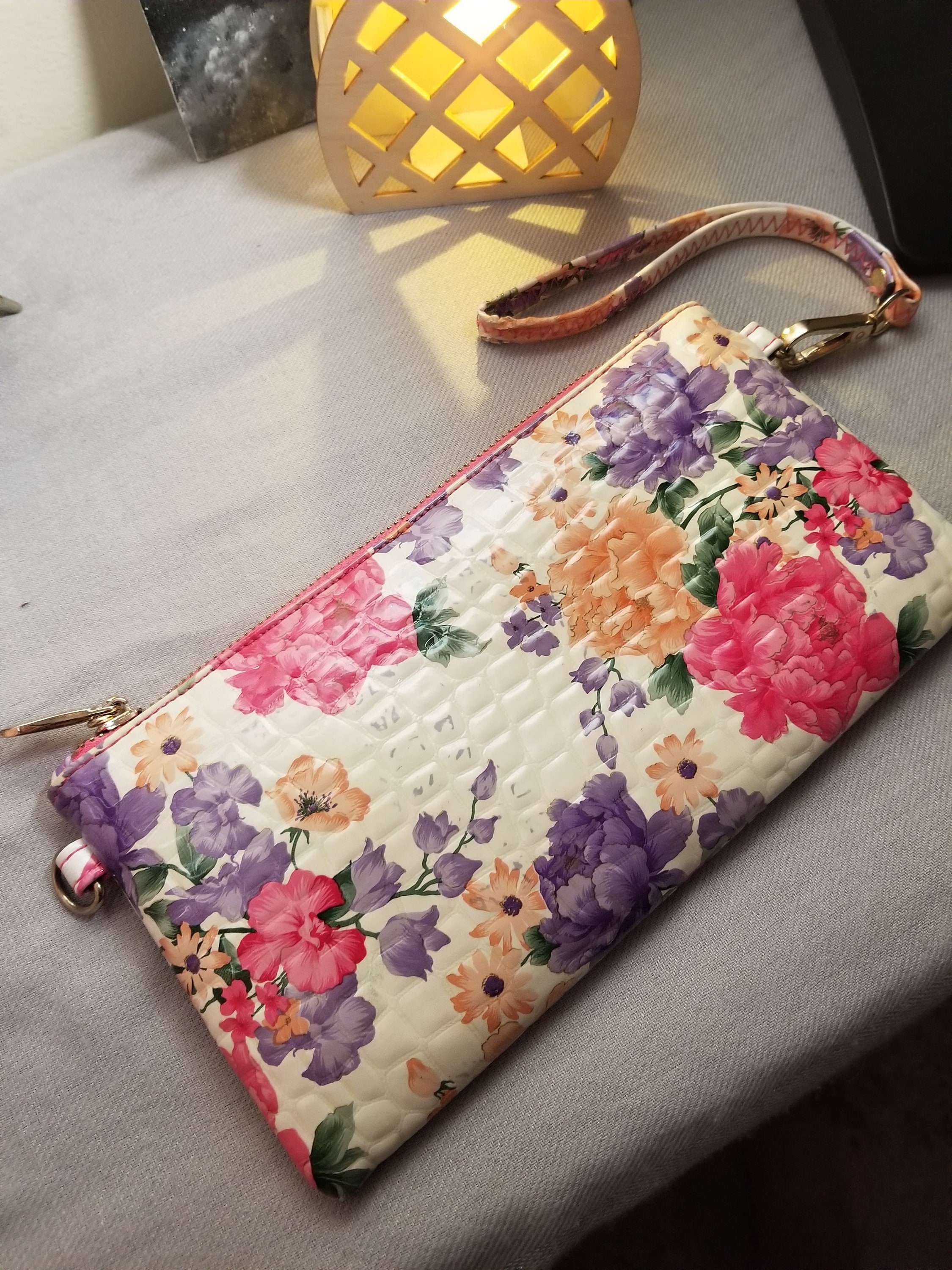 Floral Zipper Pouch Etsy
