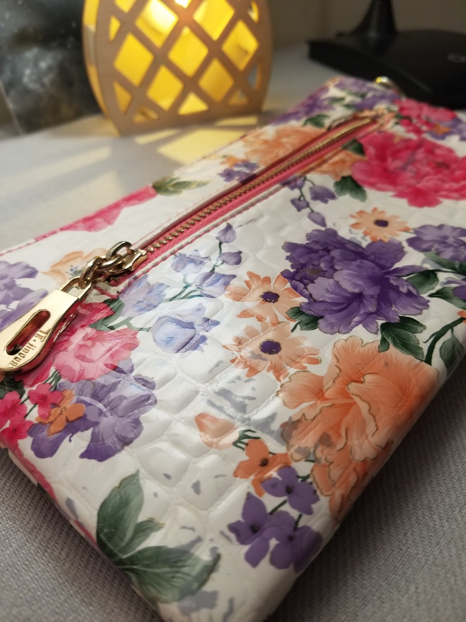 Floral Zipper Pouch Etsy