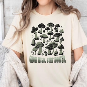 Goblincore Mushroom TShirt For Nature Lovers T Shirt for Plant Lover Shirt for Gardener Cottagecore Aesthetic Gift Mushroom T Shirt For Mom