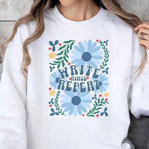Author Sweatshirt Christmas Gift For An Author Cozy Floral Sweater Birthday Gift For An Author Book Con Sweater Newly Published Author Gift