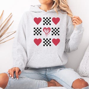 Heart Hoodie Christmas Gift For Mom Cute Birthday Hoodie Gift For A Friend Heart Hoodie Gift For Valentine&#39;s Day Gift For Girlfriend Gift