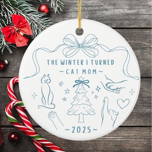 Fun Cat Mom Ornament Gift For a New Cat Mom Unique Christmas Gift For Cat Owner Ornament For Pet Lover Gift Cat Mom Keepsake Ornament Gift