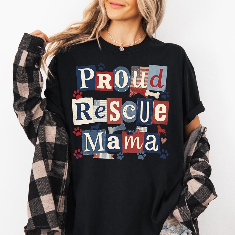 Dog Rescue Mama PNG Clipart Sublimation Design Proud Rescue Mom PNG Dog ...