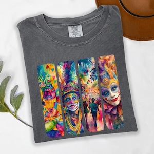 Comfort Colors Mardi Gras T-Shirt Mardi Gras Carnival Shirt Women Mardi Gras Tee New Orleans Mardi Gras Birthday Gift For Mom T Shirt