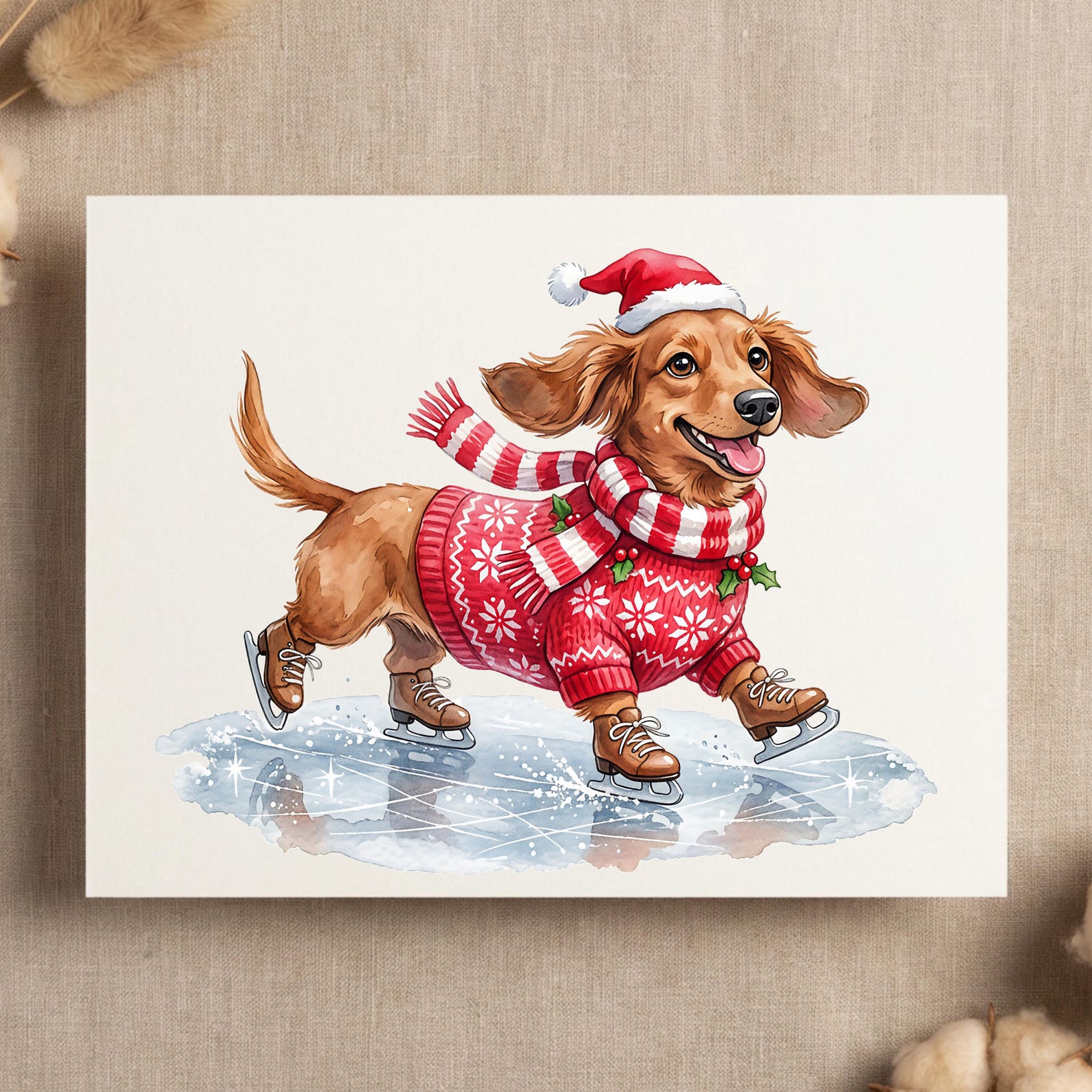 Christmas Dachshund PNG Clipart Bundle 25 Christmas Doxie Dog Pngs Cute ...
