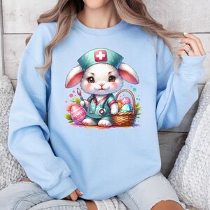 Nurse Easter Sweatshirt Gift for a Nurse Fun RN Easter Bunny Gift Shirt Nurse Gift Sweater Nurse Shirt Funny Bunny Nurse Day Shirt Gift