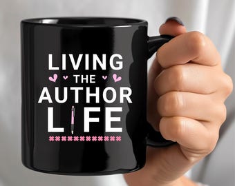 Author Christmas Gift Mug For An Author Black Glossy Mug Christmas Gift For Writer Stylish Mug Birthday for Gift For an Aspiring Author Mug