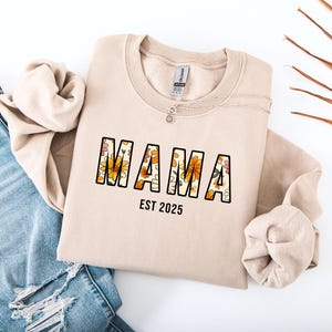 Personalized Retro Mama Sweatshirt For Mothers Day Gift Sweater Gift for Mom Birthday Gift For Baby Shower Gift Custom Mom Christmas Gift