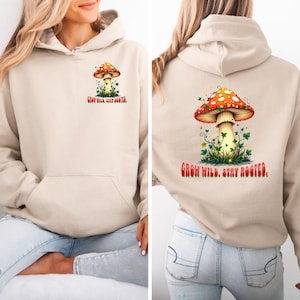 Cozy Mushroom Hoodie for Nature Lovers Magical Mushroom Sweatshirt Adventure Camping hiking Wear Unique Mushroom Hoodie Mushroom shirt
