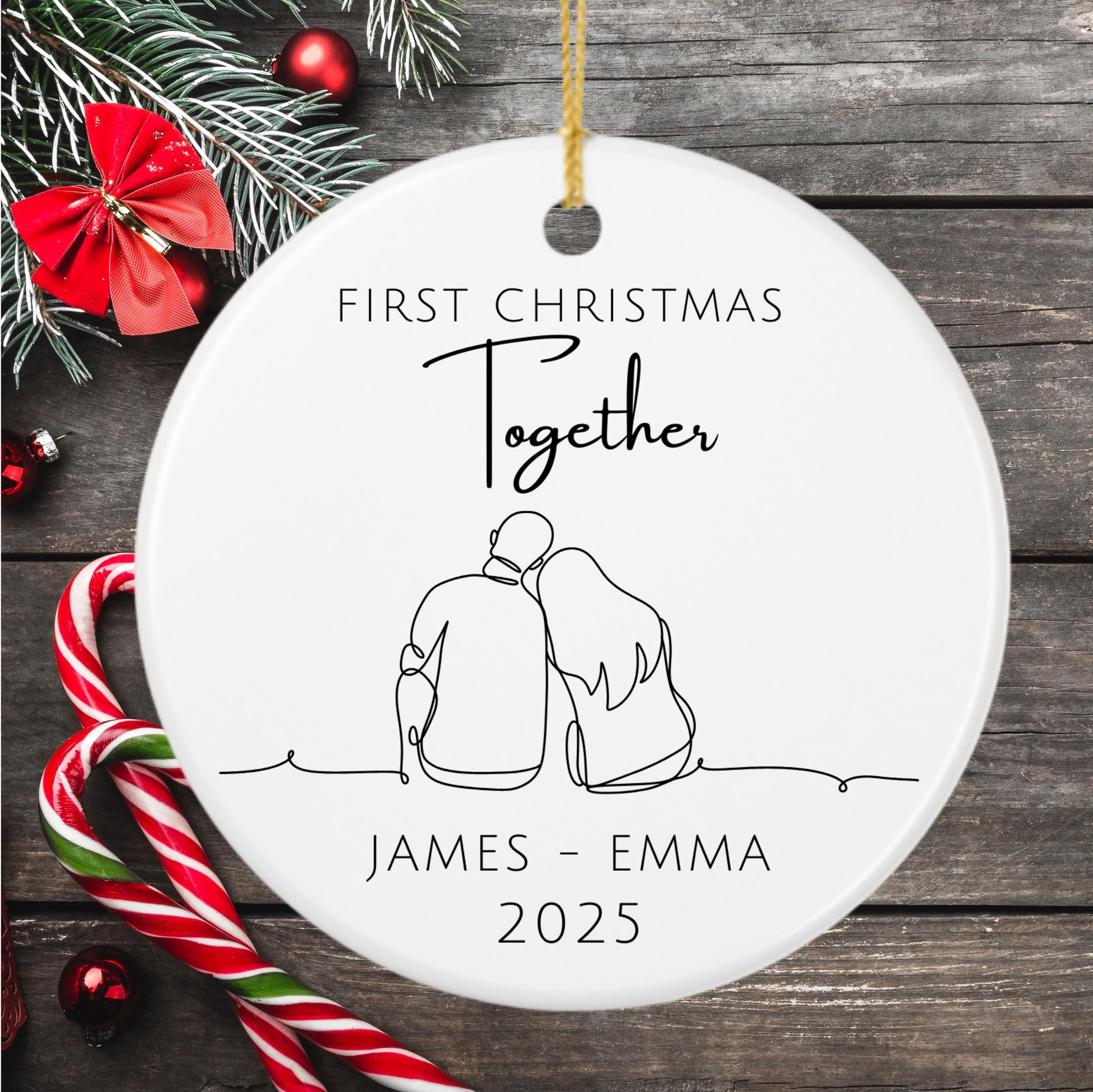 Personalized First Christmas Together Tree Ornament For New Couple Ornament Wedding Gift Home Decor Holiday Tree Ornament Gift For a Couple