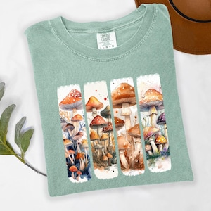 Comfort Colors Mushroom Shirt Goblincore Nature Lover T Shirt Mushroom Brush Stroke Tee Gardener Shirt Cottagecore Aesthetic T-Shirt
