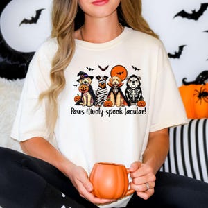 Comfort Colors Halloween Dog Ghost Shirt Cute Ghost Shirt Dog Mama Halloween Shirt Halloween Ghost Spooky Shirt Halloween Gift for Dog Lover