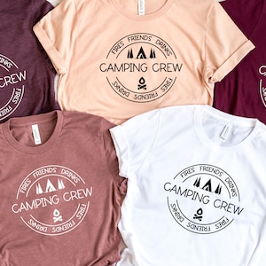 Camping Crew Shirt, Camping Shirt, Friends Camping Shirts, Family Camping Shirts, Matching Shirts, Camping Birthday, Glamping Birthday Tees