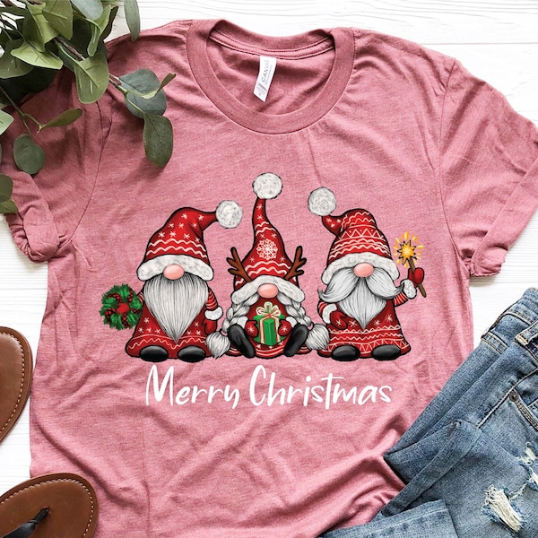 Merry Christmas Shirt, Santa Shirt, Christmas Gnomes Shirt, Holiday Gifts, Funny Christmas Shirt, Christmas Gifts For Women, Family Pajamas