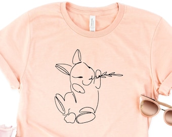 Rabbit Shirt, Cute Bunny Shirt, Easter Bunny T-shirt, Girls Easter Shirt, Bunny Lover Shirt, Rabbit Lover Shirt, Easter Gifts, Christian Tee