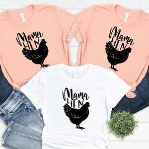 Mama Hen Shirt, Farm Mom Shirt, Farm Life Shirt, Country Living T-shirt, Chicken Lover Shirt, Mothers Day Gift, Gifts For Mom, Grandma Shirt image 4