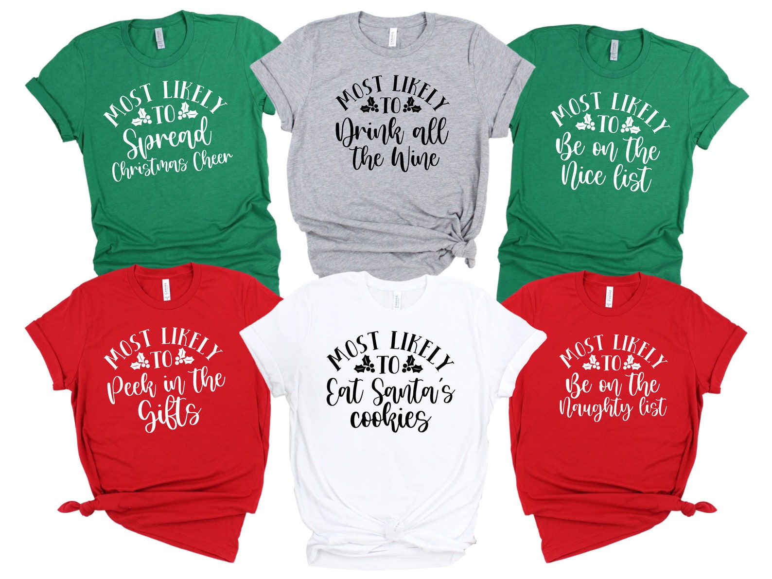 Most Likely to Christmas Shirt Matching Christmas Shirts Etsy