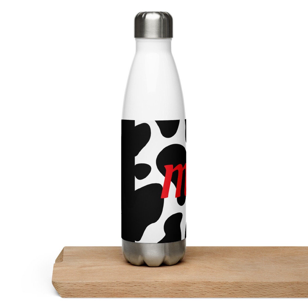 Moo Bottle Cow water bottle Exercise water bottle Fun water Etsy