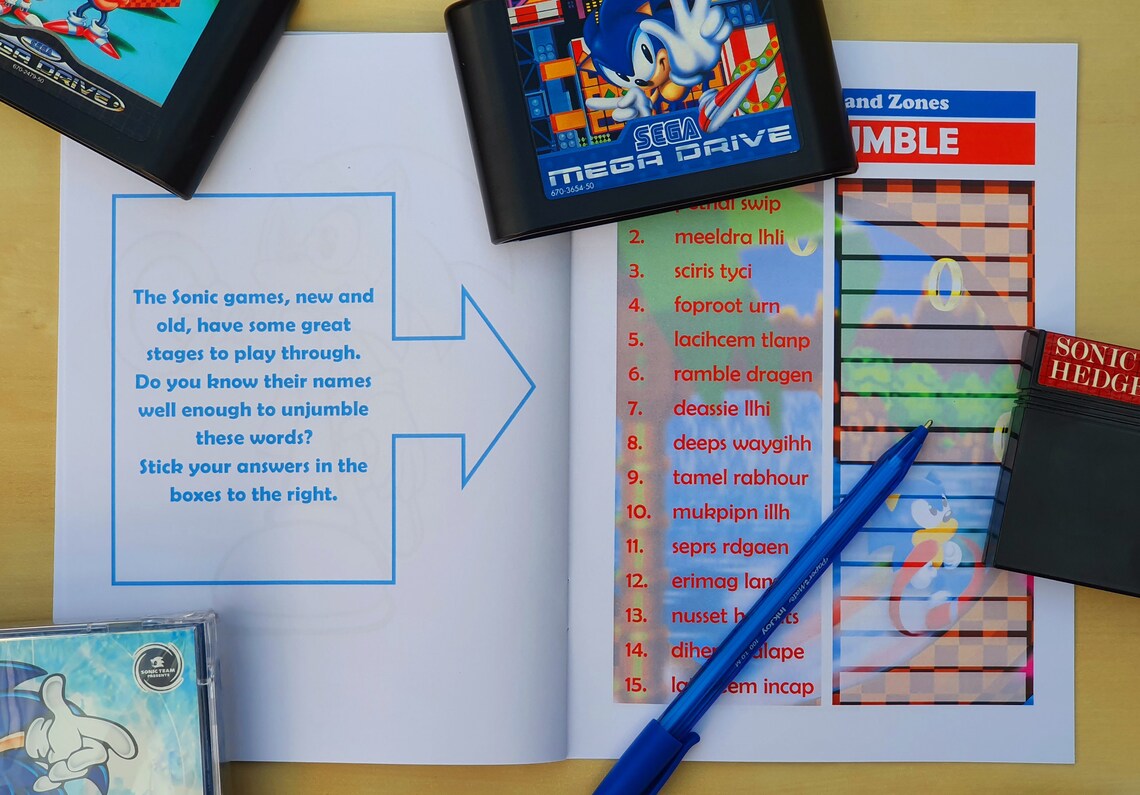 Sonic the Hedgehog Fun Activity Book Etsy UK