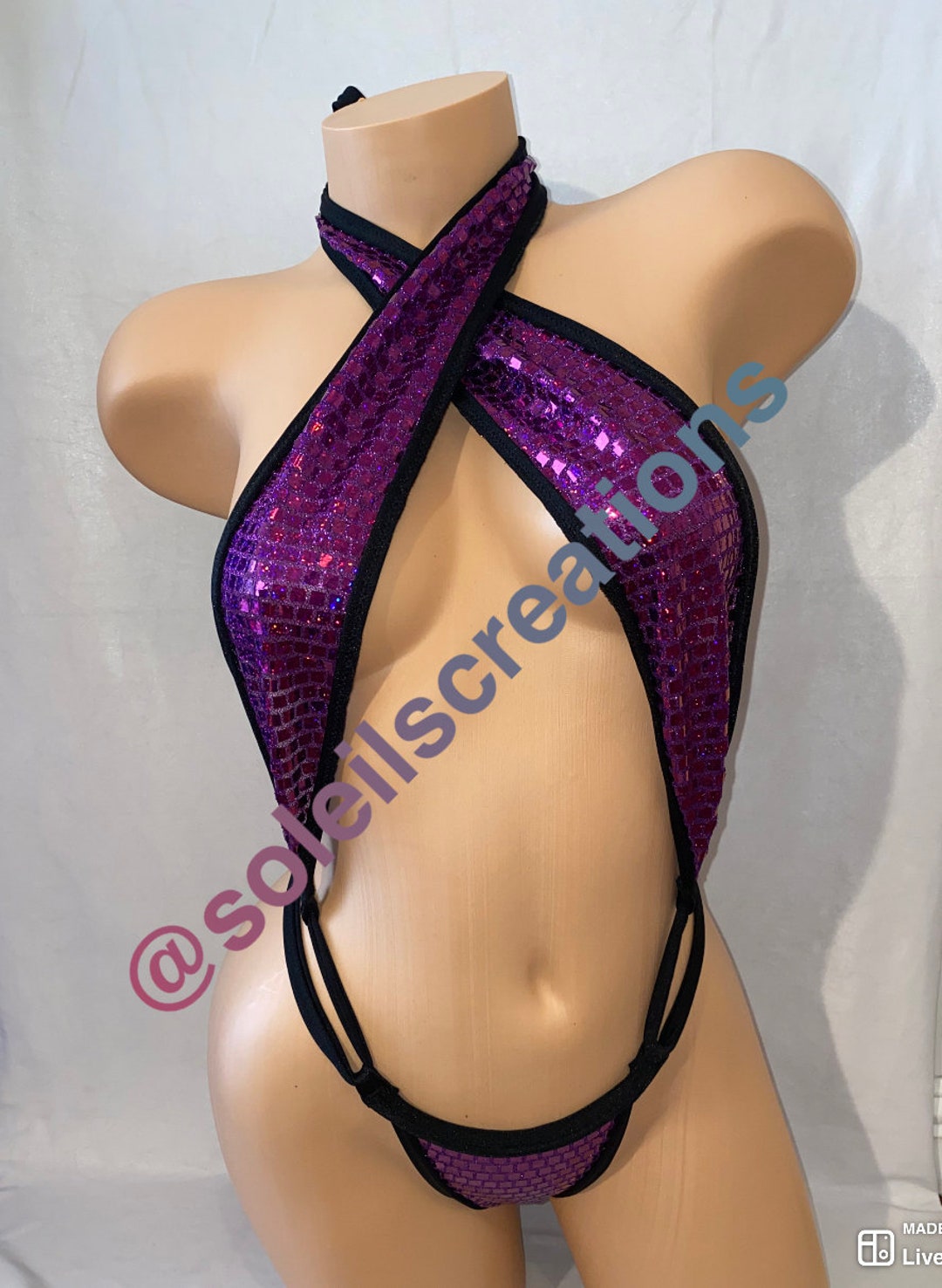 Exotic Dancer Purple Slingshot Bikini Etsy
