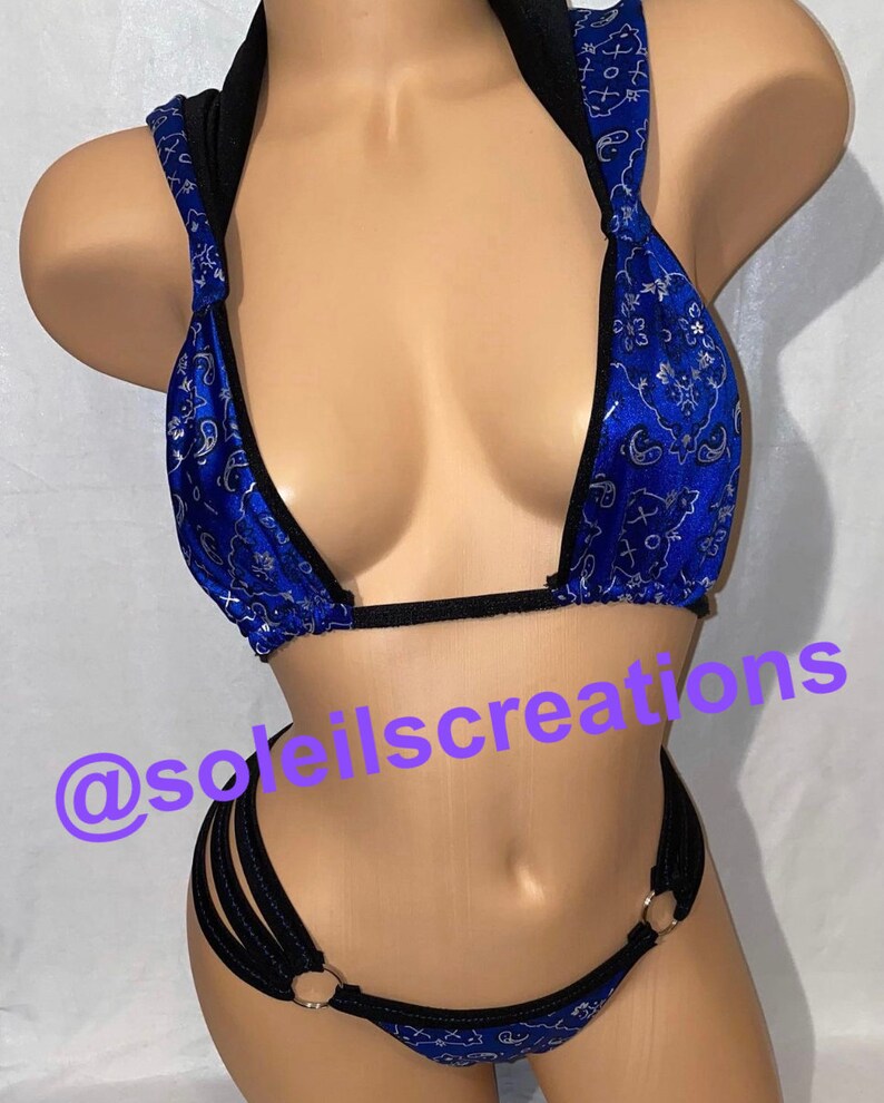 Hooded Blue Bandanna 2 Piece Bikini